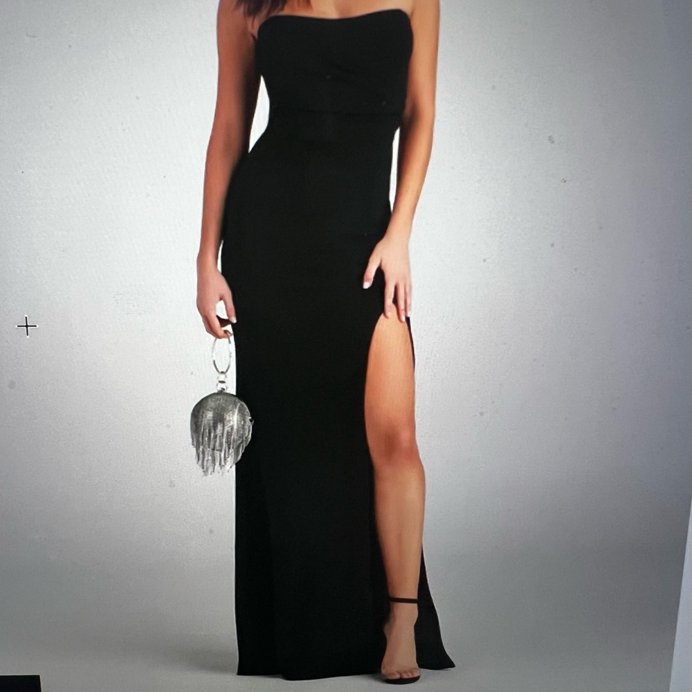 Windsor Elegant dark green  Strapless Evening Gown.